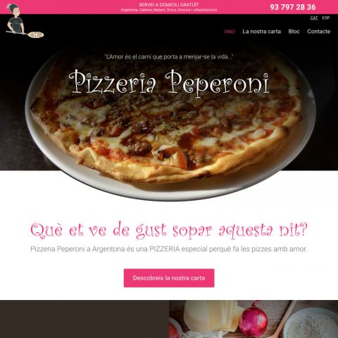 Disseny Web Pizzeria Peperoni