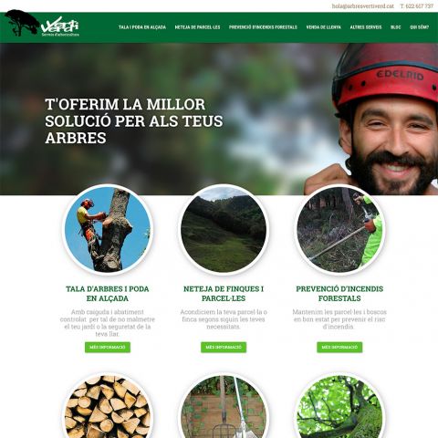 Disseny Web per a la empresa Vertiverd d'El Maresme