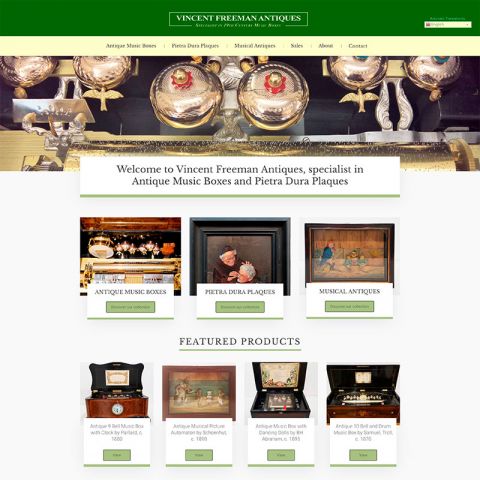 Disseny Web Responsive Vincent Freeman Antiques