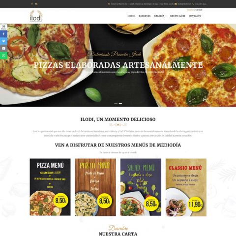 Diseño web para Restaurante Ilodi