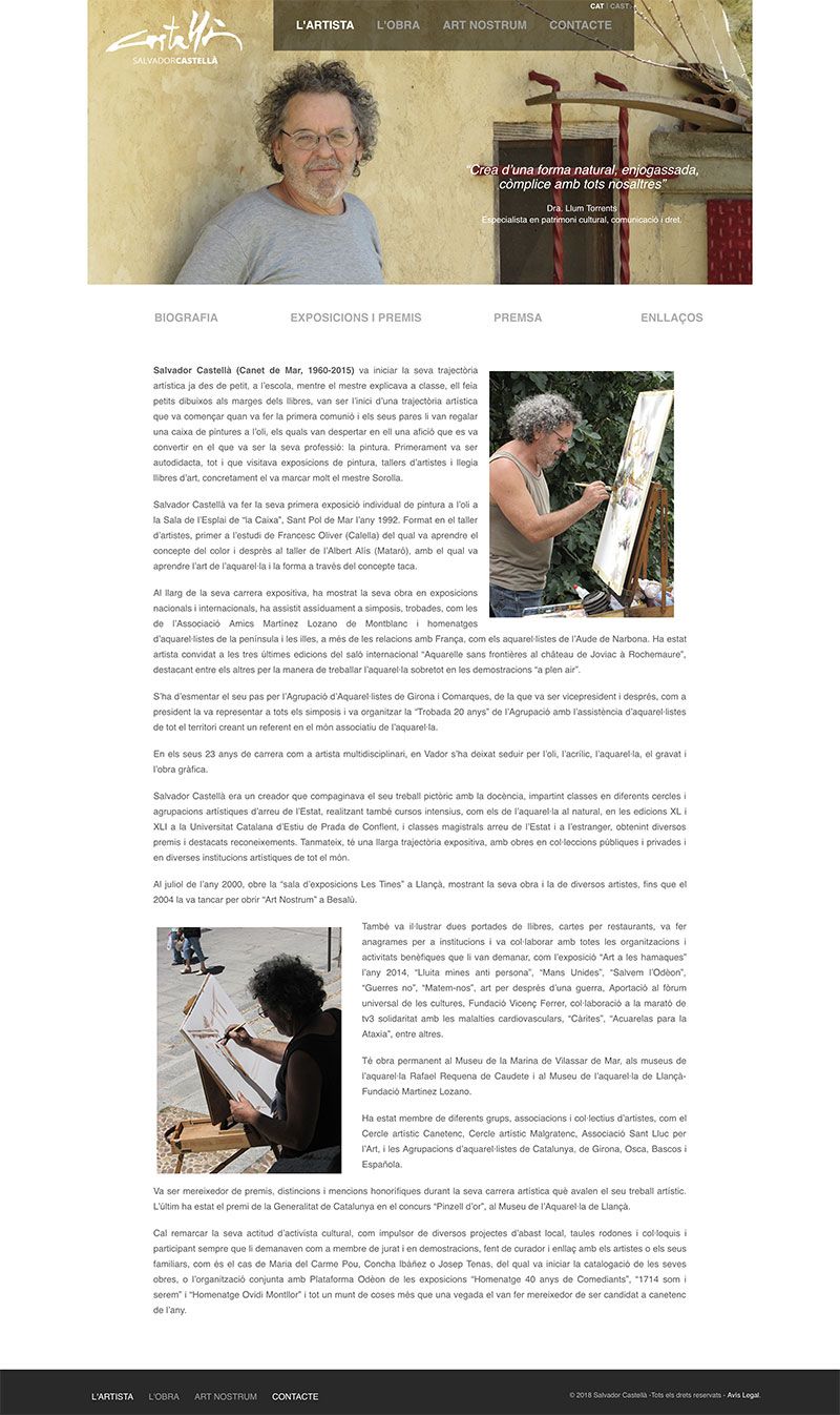 Diseño web responsive para Salvador Castellà