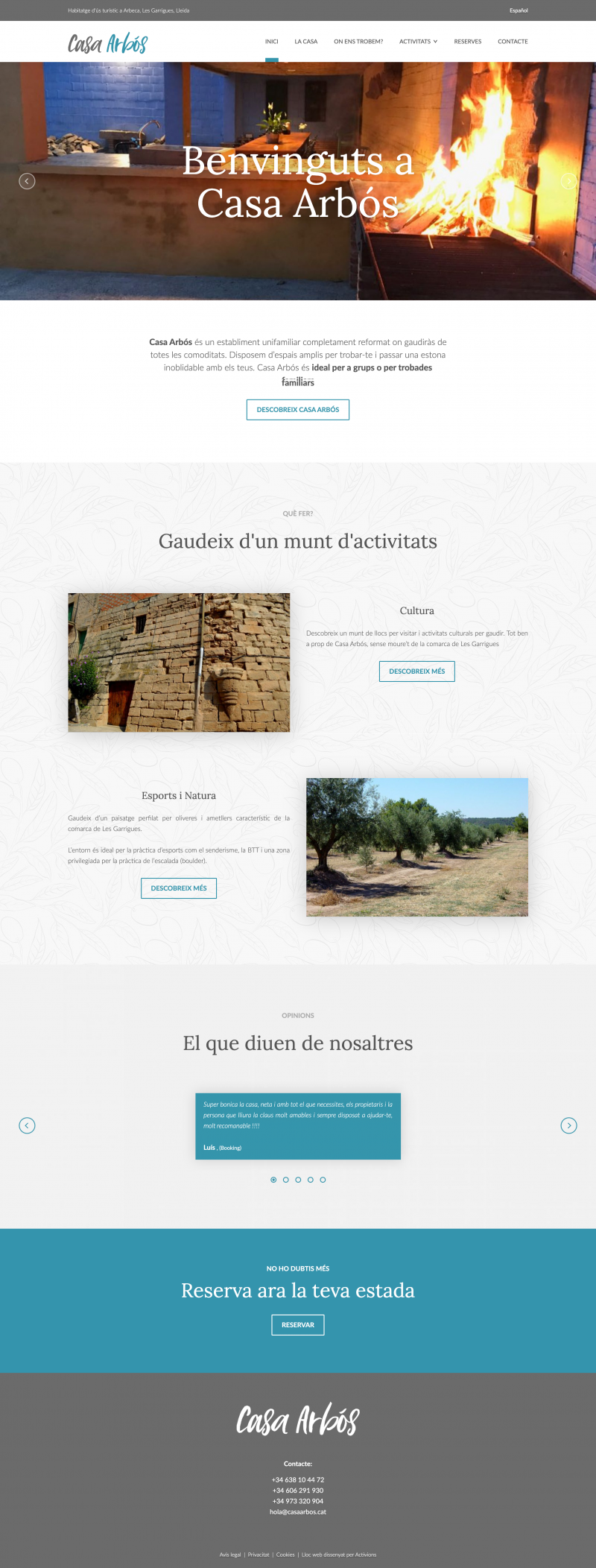 Disseny Web per habitatge d'us turístic