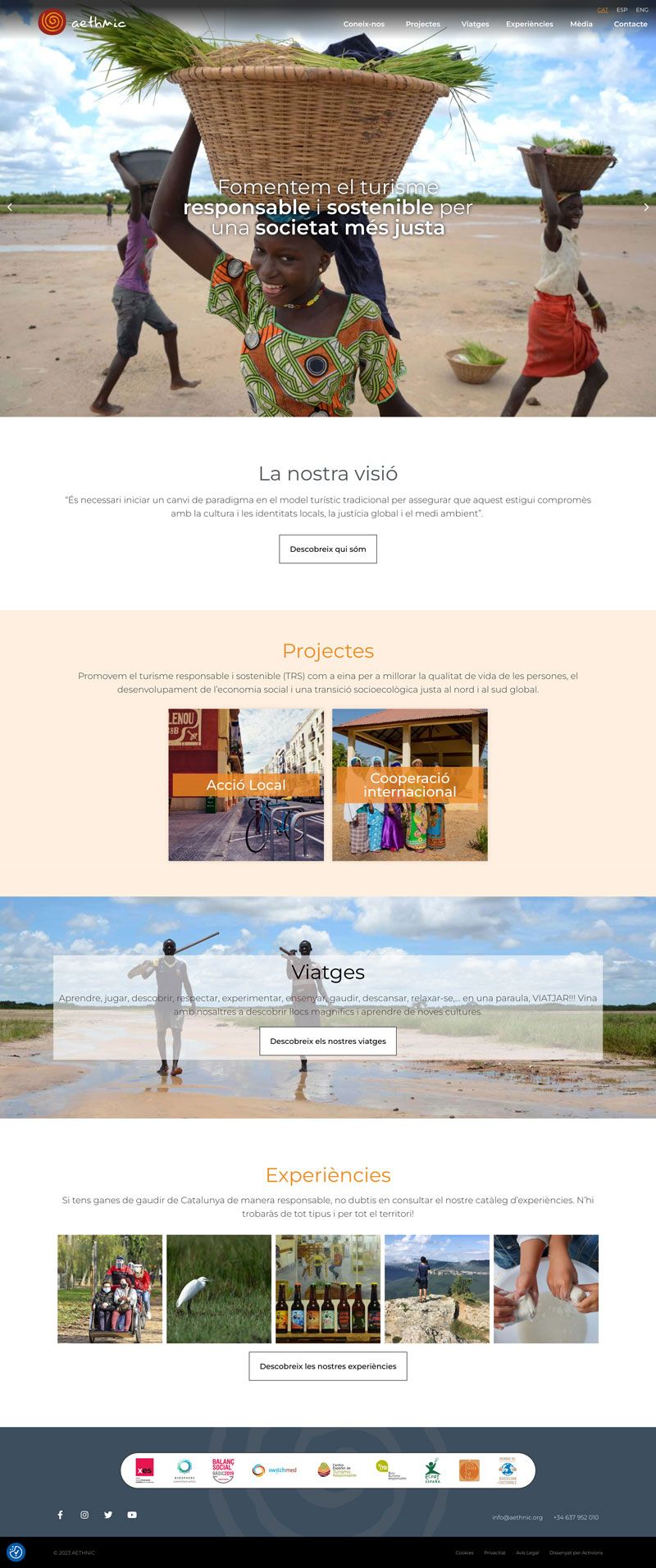 Redisseny Web per Aethnic