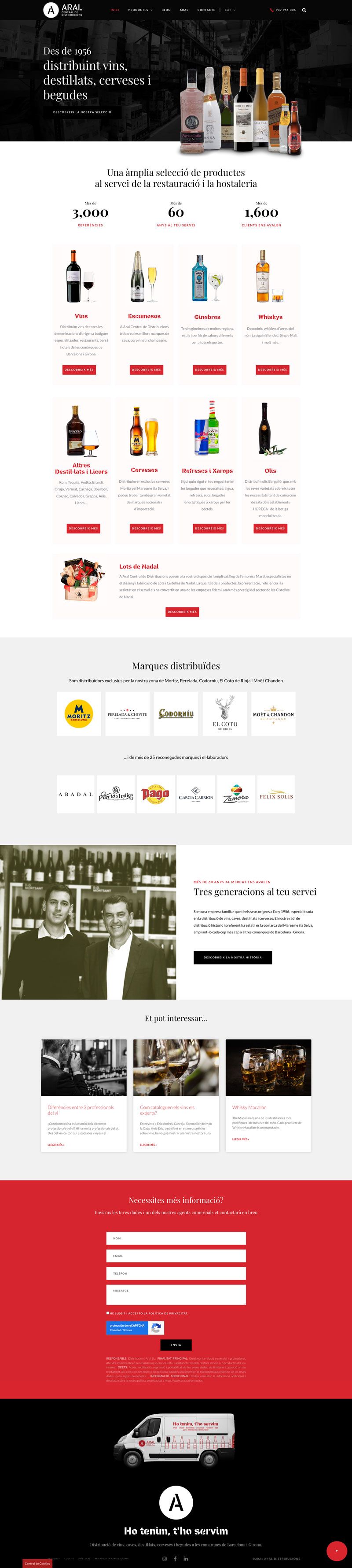 Disseny Web per Aral Distribucions